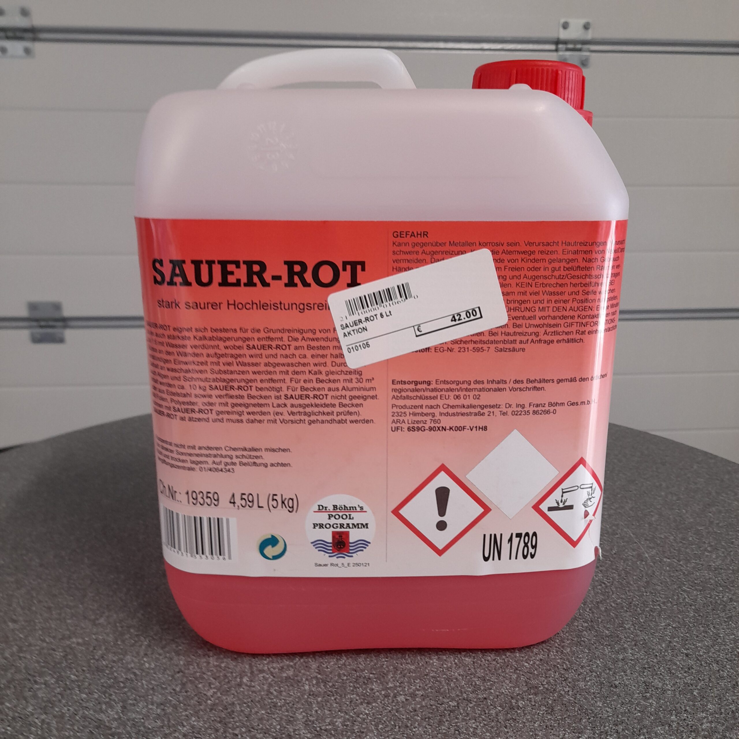 Sauer Rot, 10 Liter