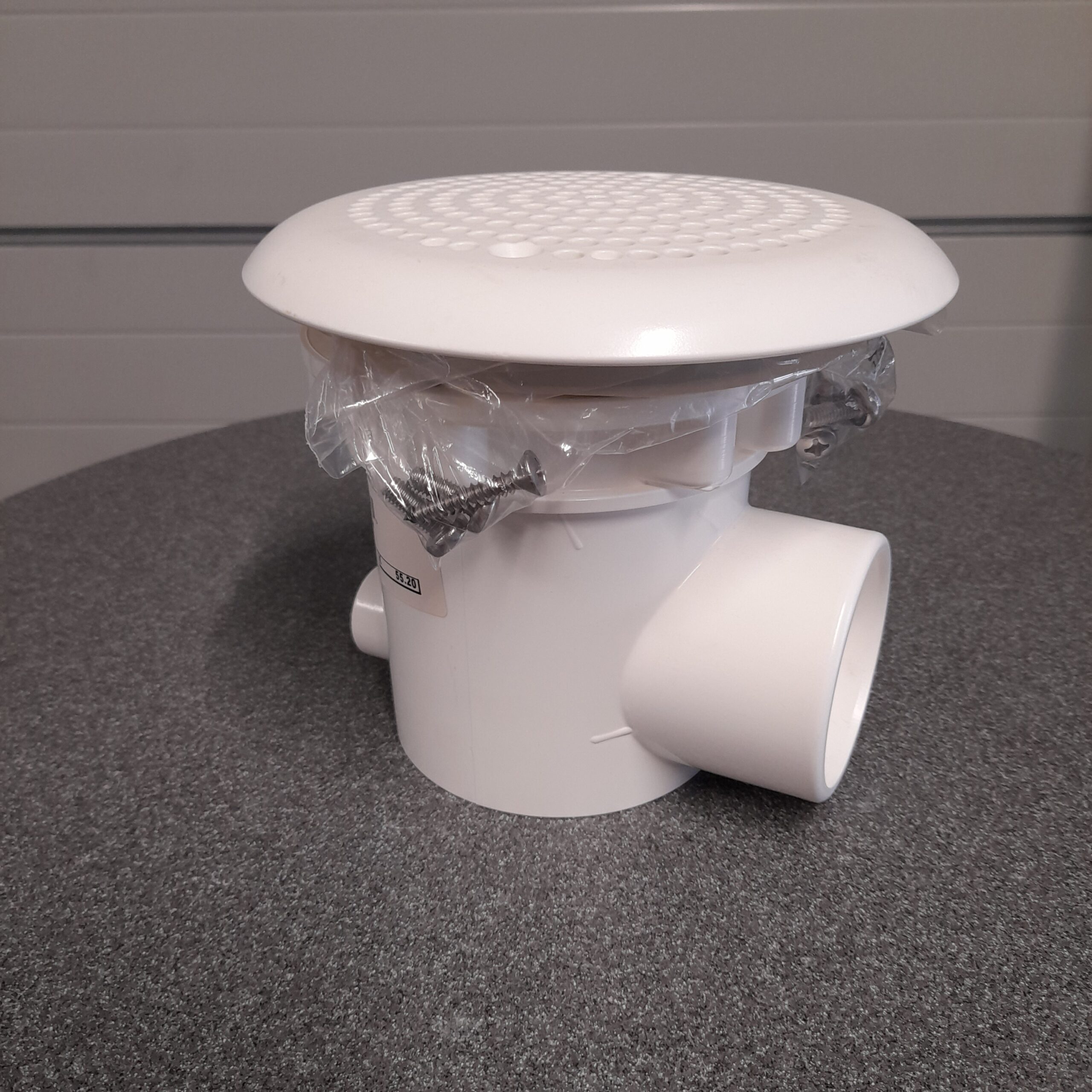 Neptun Bodenablauf für Folien Becken, PVC Weiss