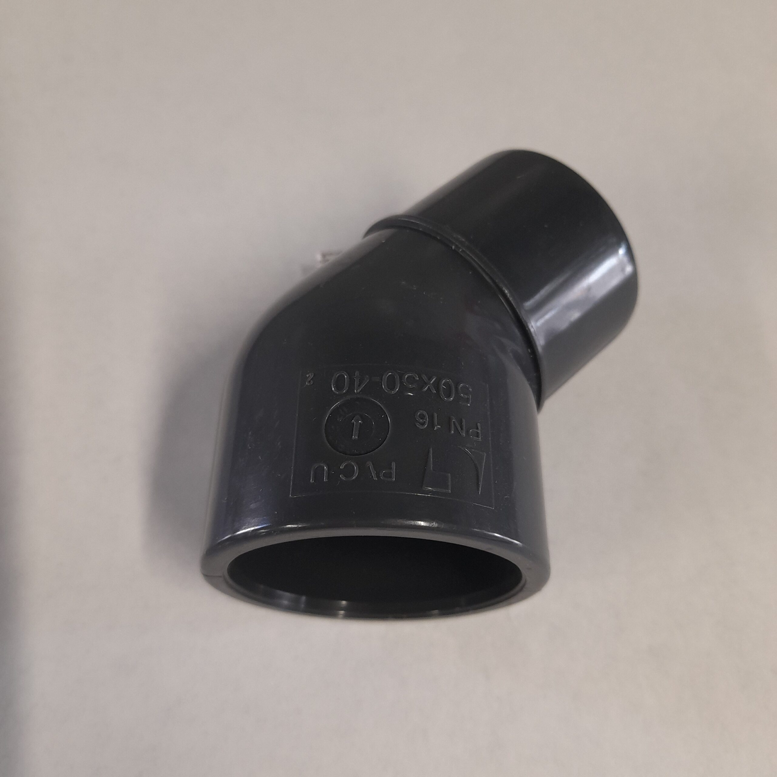 PVC Winkel 45 I/A 50 mm Grau