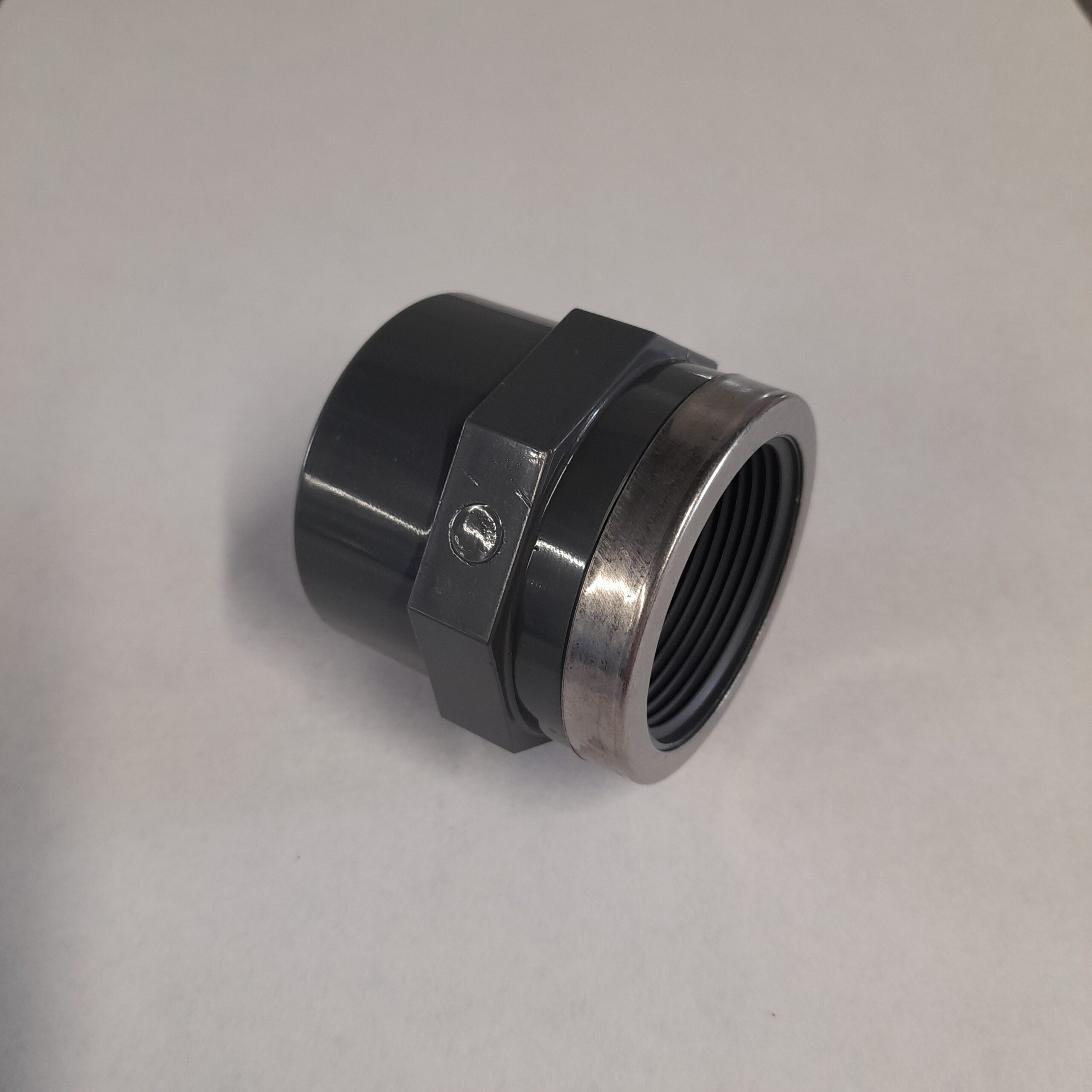 PVC Übergang, 50 mm - 1 1/2" IG, Grau