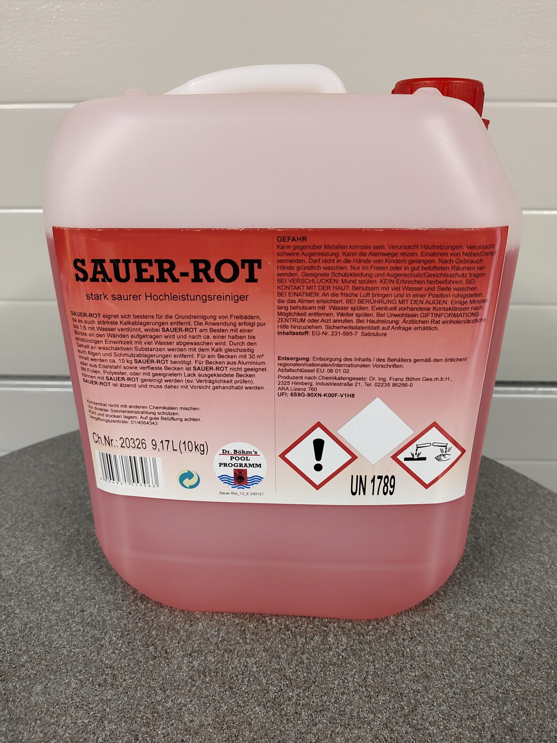 Sauer Rot, 10 Liter