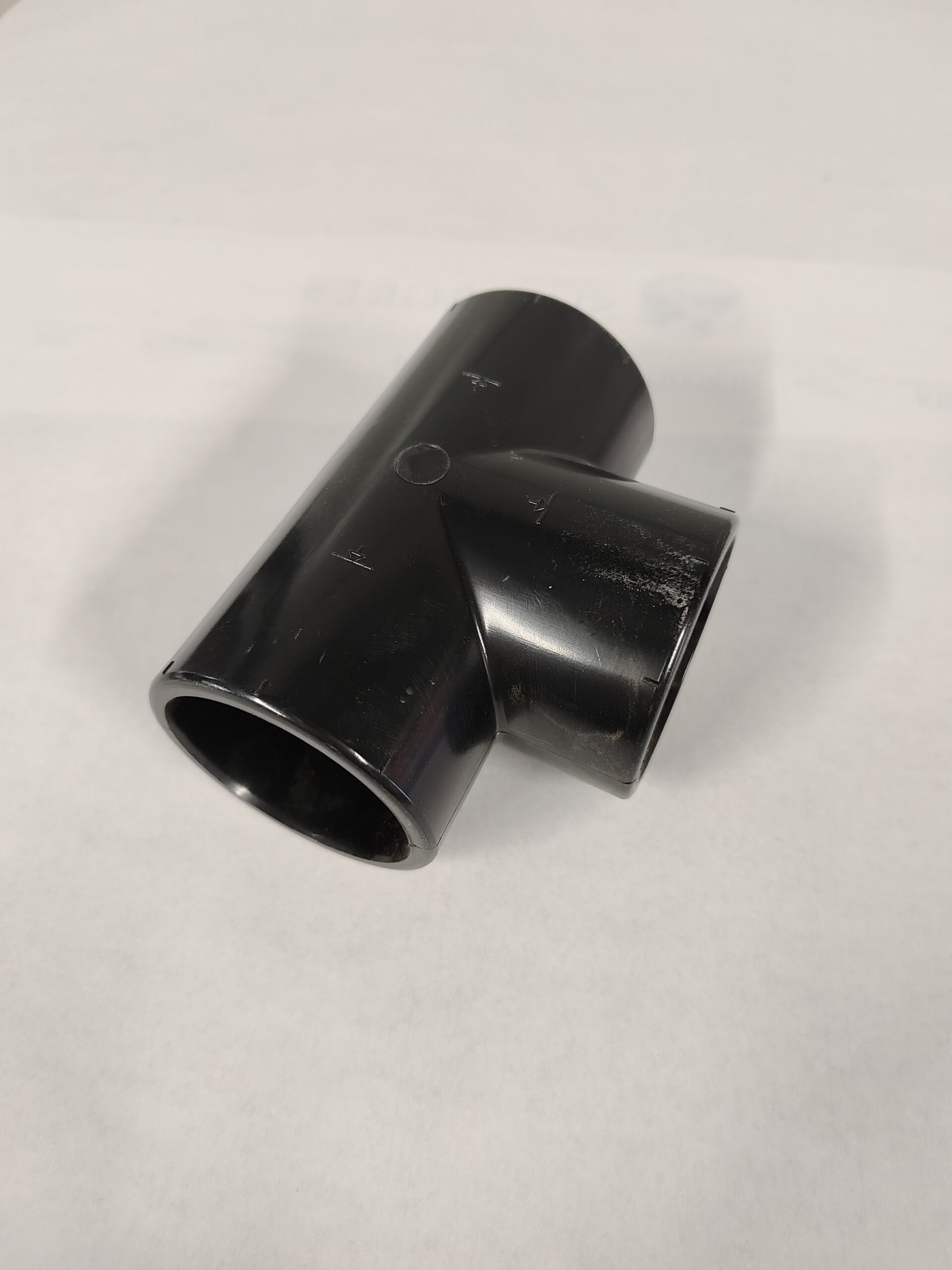 PVC T-Stück, 50 mm, Schwarz