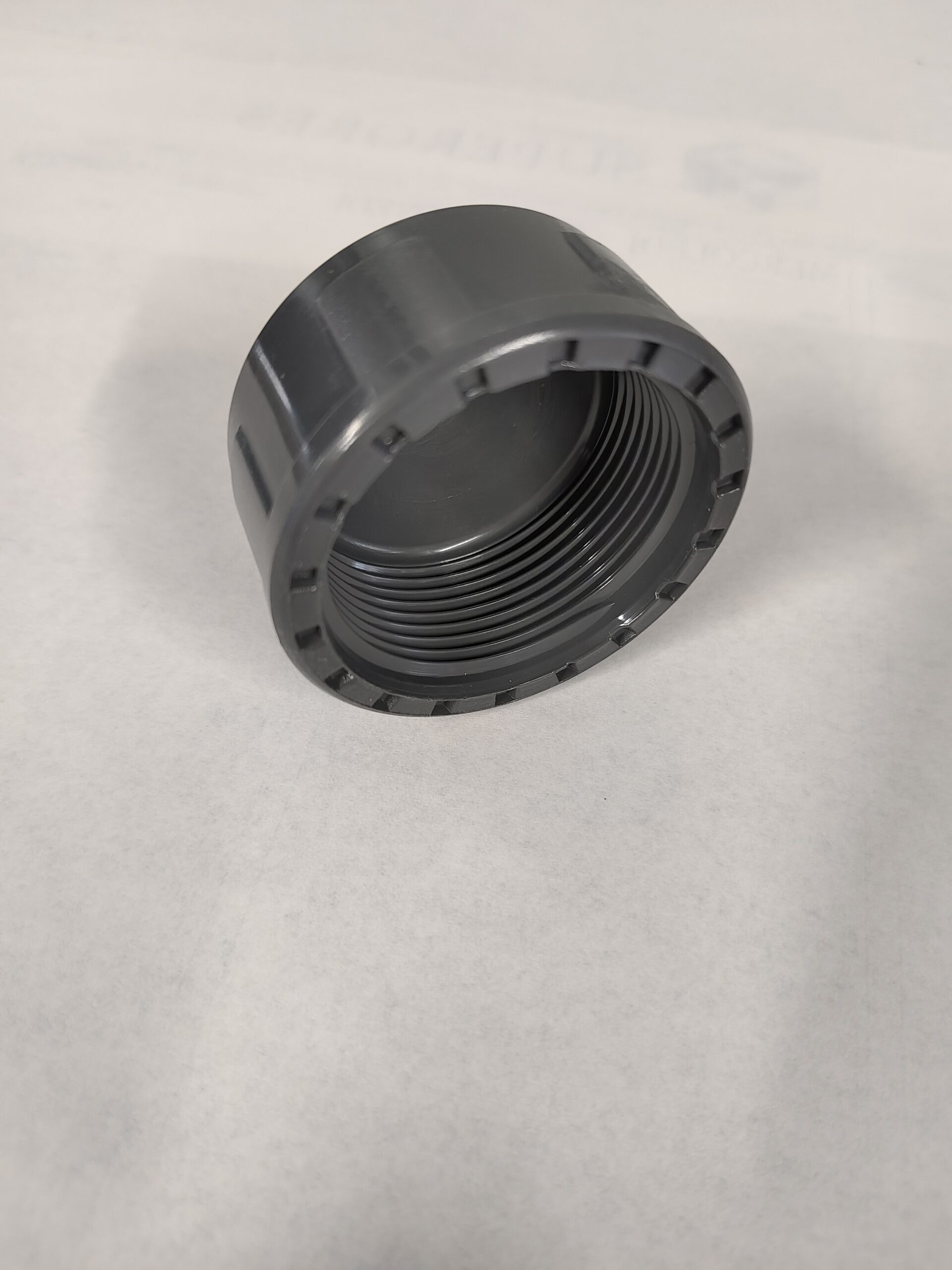 PVC Kappe, 1 1/2" IG, Grau